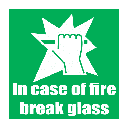 FR42 - Break Glass Safety Sign