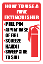 FR43 - How To Use a Fire Extinguisher Safety Sign