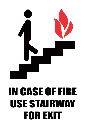 FR45 - Use Stairway Safety Sign
