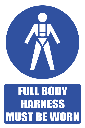 MV18E - Full Body Harness Explanatory Safety Sign