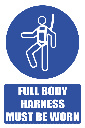 MV18EN - Full Body Harness Explanatory Safety Sign