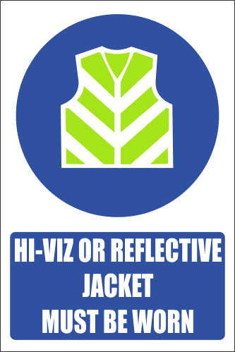 MV25EN - Reflective Jacket Explanatory Safety Sign | Safety Signs ...