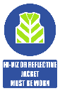 MV25EN - Reflective Jacket Explanatory Safety Sign