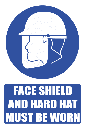 MA2E - Face Shield and Hard Hat Explanatory Safety Sign