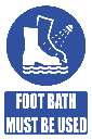 MA18E - Foot Bath Explanatory Safety Sign