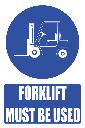 MA28E - Use Forklift Explanatory Safety Sign
