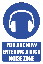 MA36 - High Noise Zone Safety Sign