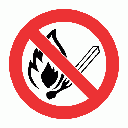PV2 - No Open Flame Safety Sign