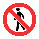 PV3 - Thoroughfare Prohibited Safety Sign