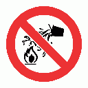 PV4 - Water As Extinguishing Prohibited Safety Sign