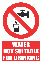 PV5E - No Drinking Water Explanatory Safety Sign