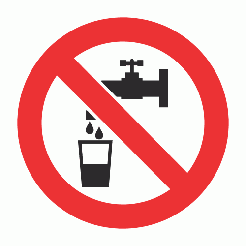 PV5 No Drinking Water Safety Sign Safety Signs & Equipment