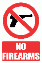 PV19E - No Firearms Explanatory Safety Sign