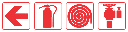 FR79 - Location Of Fire Fighting Equipment Left Safety Sign
