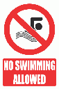 PV24EN - No Swimming Safety Sign