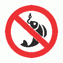PV25N - No Fishing Safety Sign