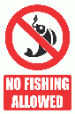 PV25EN - No Fishing Safety Sign