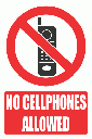 PV27E - No Cellphones Explanatory Safety Sign