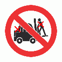 PV29 - No Lifting On Forklift Safety Sign