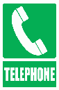 GA13E - Telephone Explanatory Sign