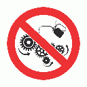 PV35N - No Oiling Or Cleaning While In Motion Safety Sign