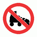 PV37 - No Roller Skates Safety Sign