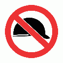PV38 - No Hard Hat Safety Sign