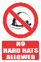 PV38EN - No Hard Hat Explanatory Safety Sign