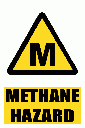 WW9E - Methane Hazard Explanatory Safety Sign