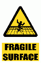 WW10E - Fragile Surface Explanatory Safety Sign