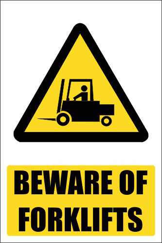WW20E - Beware Of Forklifts Explanatory Safety Sign | Safety Signs ...