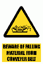 WW21E - Material Falling From Conveyor Explanatory Safety Sign
