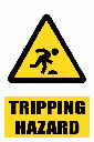WW33E - Tripping Hazard Explanatory Safety Sign