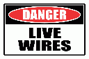 EL7 - Danger Live Wires Sign