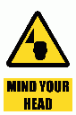 WW36E - Mind Your Head Explanatory Safety Sign