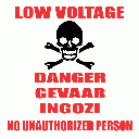 EL11 - Low Voltage Danger Sign