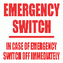 EL19 - Emergency Switch Sign