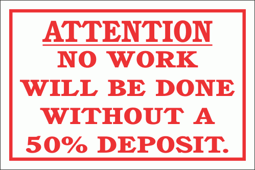 DI23 - Deposit Sign | Safety Signs & Equipment