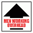 C17 - Men Working Overhead Sign