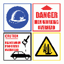 C21 - Danger Men Overhead Sign