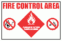 GAS27 - Fire Control Area - Flammable Liquids Sign