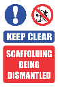 SC9 - Keep Clear Scaffolding Sign