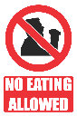 PR4E - No Eating Explanatory Sign
