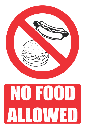 PR6E - No Food Explanatory Sign