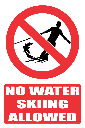 PR9E - No Water Skiing Explanatory Sign