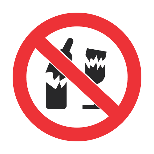 PR16 - No Glass Sign | Safety Signs & Equipment