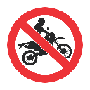 PR18 - No Motorcycling Sign