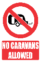 PR19E - No Caravans Explanatory Sign