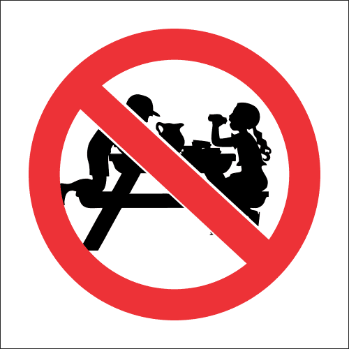 PR22 No Picnics Sign Safety Signs & Equipment