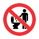 PR35 - No Littering In Toilets Sign